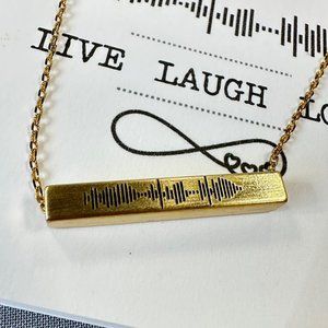 Live Laugh Love Gold Bar Necklace by Cai
